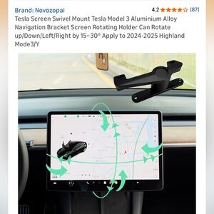 Tesla Screen Swivel Mount Tesla for  2024-2025 3/Y read description
